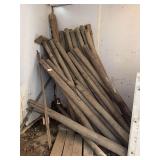 Wood fence posts as shown