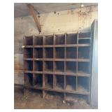 6’x6’ 24 hole wood shelf