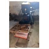 Hydraulic muffler pipe bender with lots of bending dies