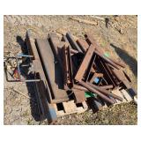 Pallet lot of tube steel parts