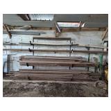 Shelf and metal piping