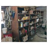 Assorted wix filters, fuel treatment, gas cans oil cans, hydraulic valve control, hydraulic cylinders, semi ratchet straps, water filters, and much more All on shelves both sides