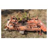 Two mower decks as shown orange and green that