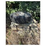 Limestone retaining wall block