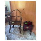Sack-Back Windsor armchair w magazine holder
