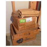 Large quantity brown paper bags, various sizes