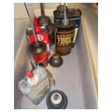 Oil cans, etc as shown