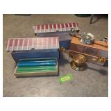 Large quantity taper candles and 4 candle holders