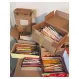 Lots of No.2 pencils, many w advertising, binder clips and rubber bands