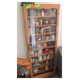 Glass front display case 7D x 24L x 62H NO CONTENTS