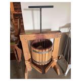Wooden fruit press Approx 30” tall