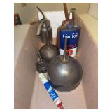 Oil cans, etc as shown