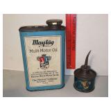 Two Maytag oil cans