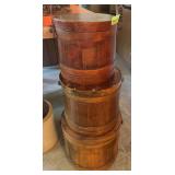 Set of three graduated sugar buckets
