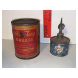 Two Maytag oil cans