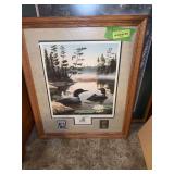 “Boundary Waters” Signed Limited Edition by Leo Stans Framed measures 21x25