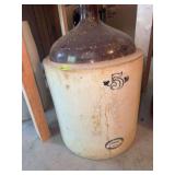 5 gallon Western Stoneware brown top jug, see photos for condition