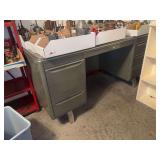 Steel desk w key NO CONTENTS