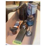 Oil cans, etc as shown