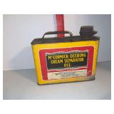 McCormick-Deering cream separator oil can