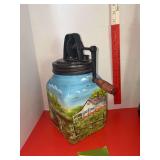 Unmarked hand painted churn