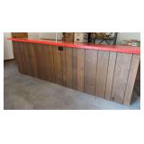 Basement bar 2.5’ x 9.5’ x 3’ tall Lots of storage in back for all your bar necessities Seller will have disconnected from electric