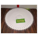 Silver crest footed cake stand Fenton?
