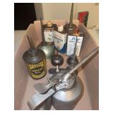 Oil cans, etc as shown