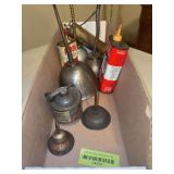 Oil cans, etc as shown