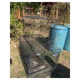 Three wire kennels, extra large and two medium