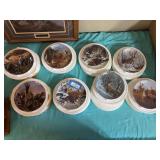 Eight wildlife collector plates