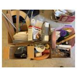 Seven boxes of miscellaneous household - includes craft items as well as kitchen items