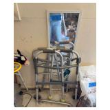 Mirror and two walkers plus safety bar