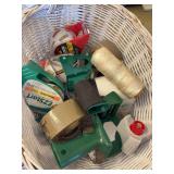 Basket full of tape and rollers