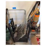 Log holder, camp baskets, sandwich makers
