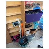 Pet items, including dog door, waterers, feeders, leashes, Magnifier, mosquito repellent