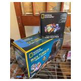 National Geographic rock Tumbler, hobby edition and box of grit