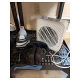 Earphones, heater and iron