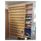 Wood shelving will be removed from the wall 46 x 4” x 87 tall and 15 x 11 x 87