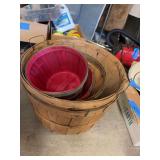 Assorted bushel baskets