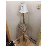 Funky Burled wood floor lamp