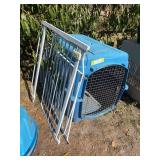 Large pet porter kennel, and tall pet or child gate door