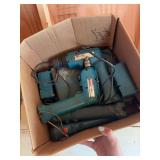 Assortment of battery operated Makita tools, including charger - unsure of working condition