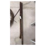 Two metal stakes