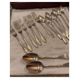 Rogers & Bro. Forks, Silverplate ice tea spoons, Rogers & Bro. serving spoons