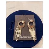 Genuine Indian Hand Made from Sterling Silver Pierced Earrings