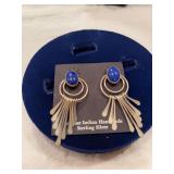 Genuine Indian Hand Made from Sterling Silver Pierced Earrings