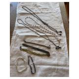 Costume jewelry-bracelets, eye glass strings