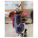 Men’s Golf clubs and bag, gloves, balls