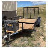 2021 TopHat Trailer, Vin# 4R7BU1212MN211897, like new, inside bed 6’, bed length 12, always stored inside, locking box on front for tools.  Only used once.  This item has a WY title and will require